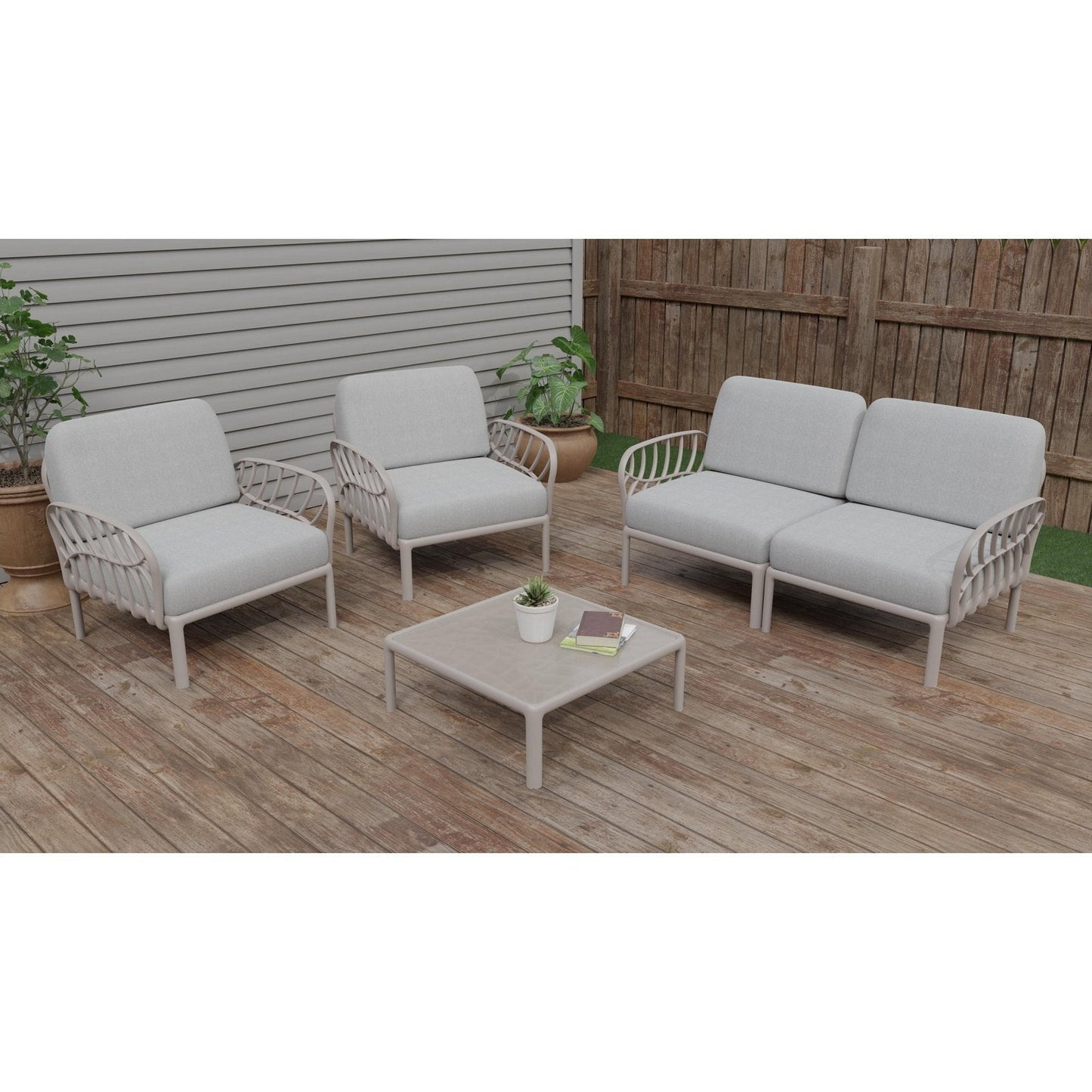 Strata Furniture Dahlia Patio Loveseat and Chair Group -  ODALCCTGG