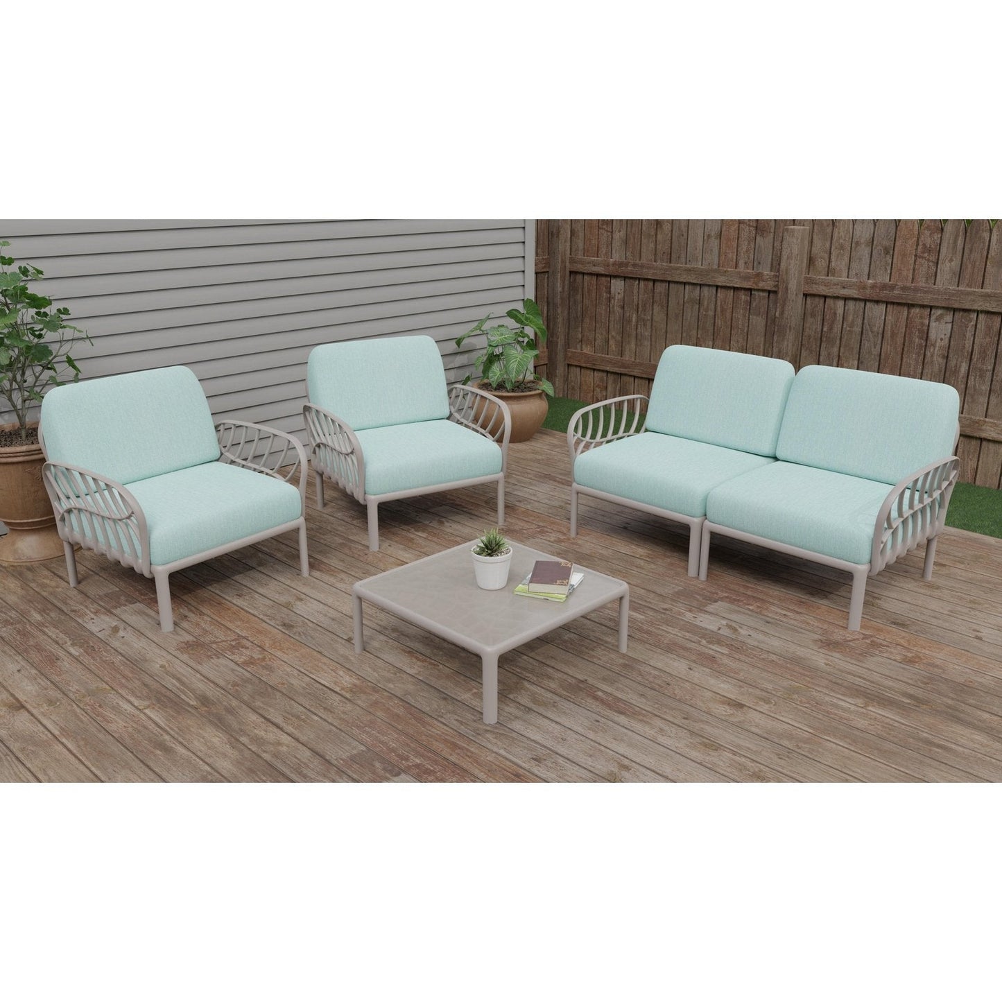 Strata Furniture Dahlia Patio Loveseat and Chair Group -  ODALCCTGM