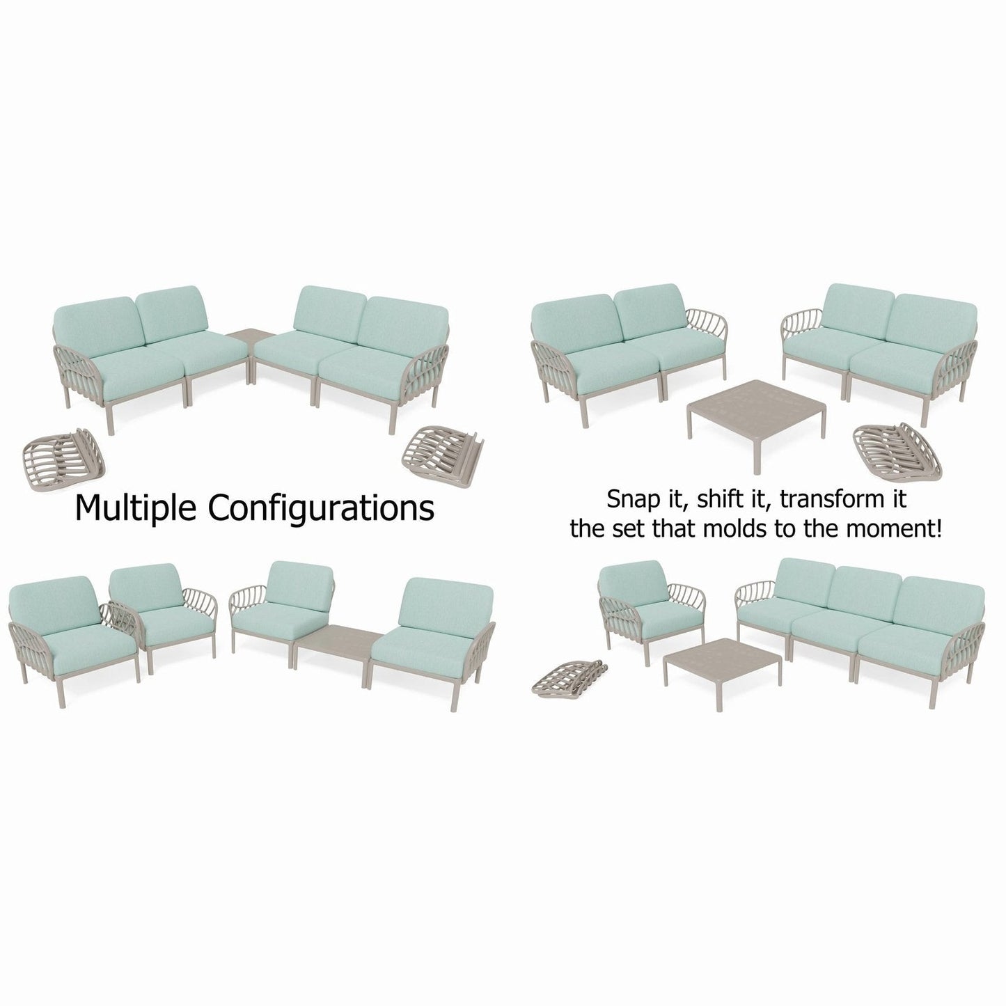 Strata Furniture Dahlia Patio Loveseat and Chair Group -  ODALCCTGM