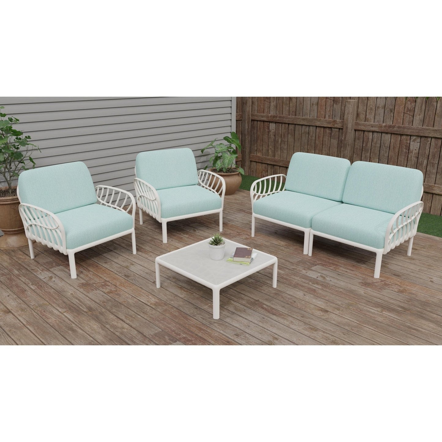 Strata Furniture Dahlia Patio Loveseat and Chair Group  - ODALCCTWM