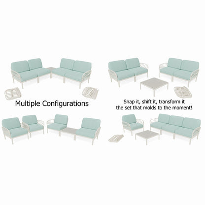 Strata Furniture Dahlia Patio Loveseat and Chair Group  - ODALCCTWM