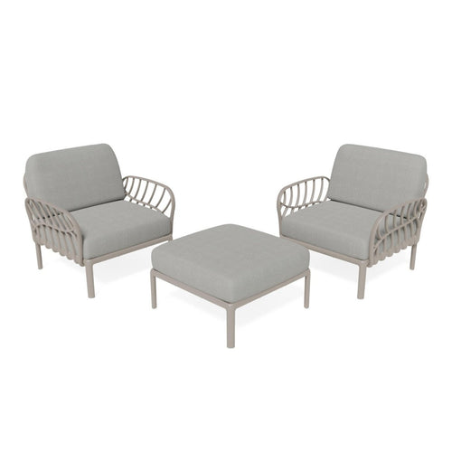 Strata Furniture Dahlia Patio Set Chairs and Ottoman -  ODACCOGG