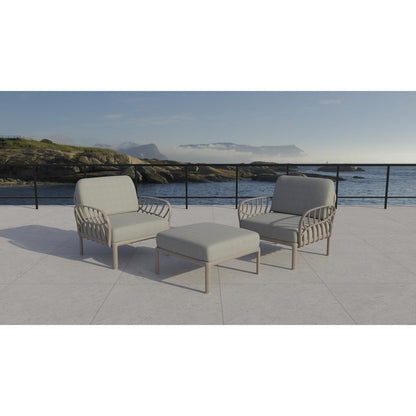 Strata Furniture Dahlia Patio Set Chairs and Ottoman -  ODACCOGG