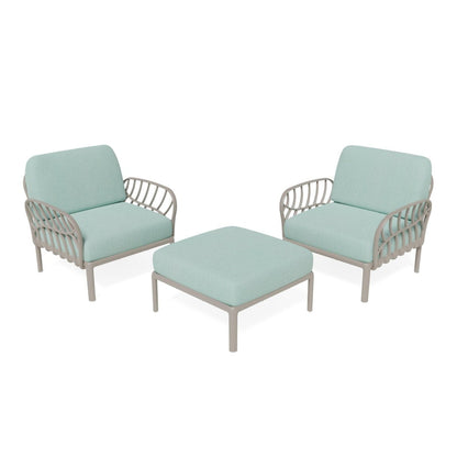 Strata Furniture Dahlia Patio Set Chairs and Ottoman -  ODACCOGG