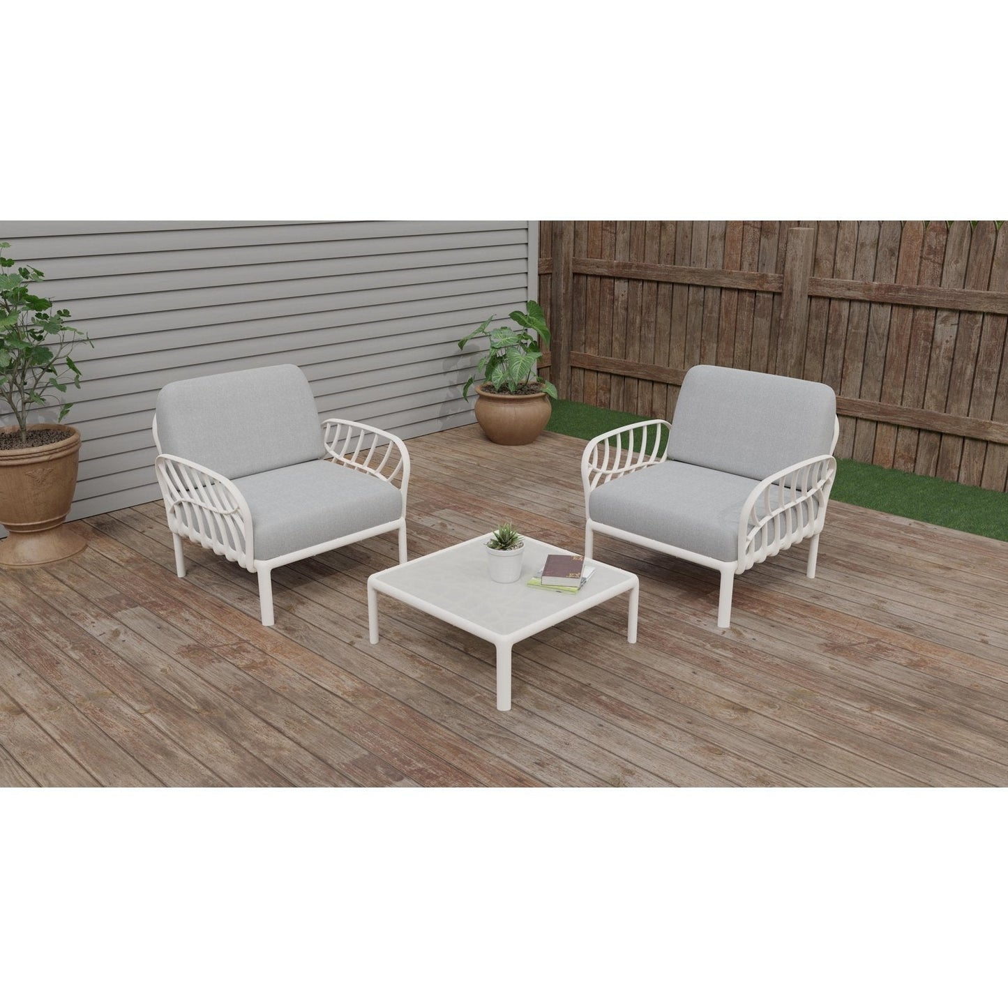 Strata Furniture Dahlia Patio Set Chairs and Table -  ODACCTWG