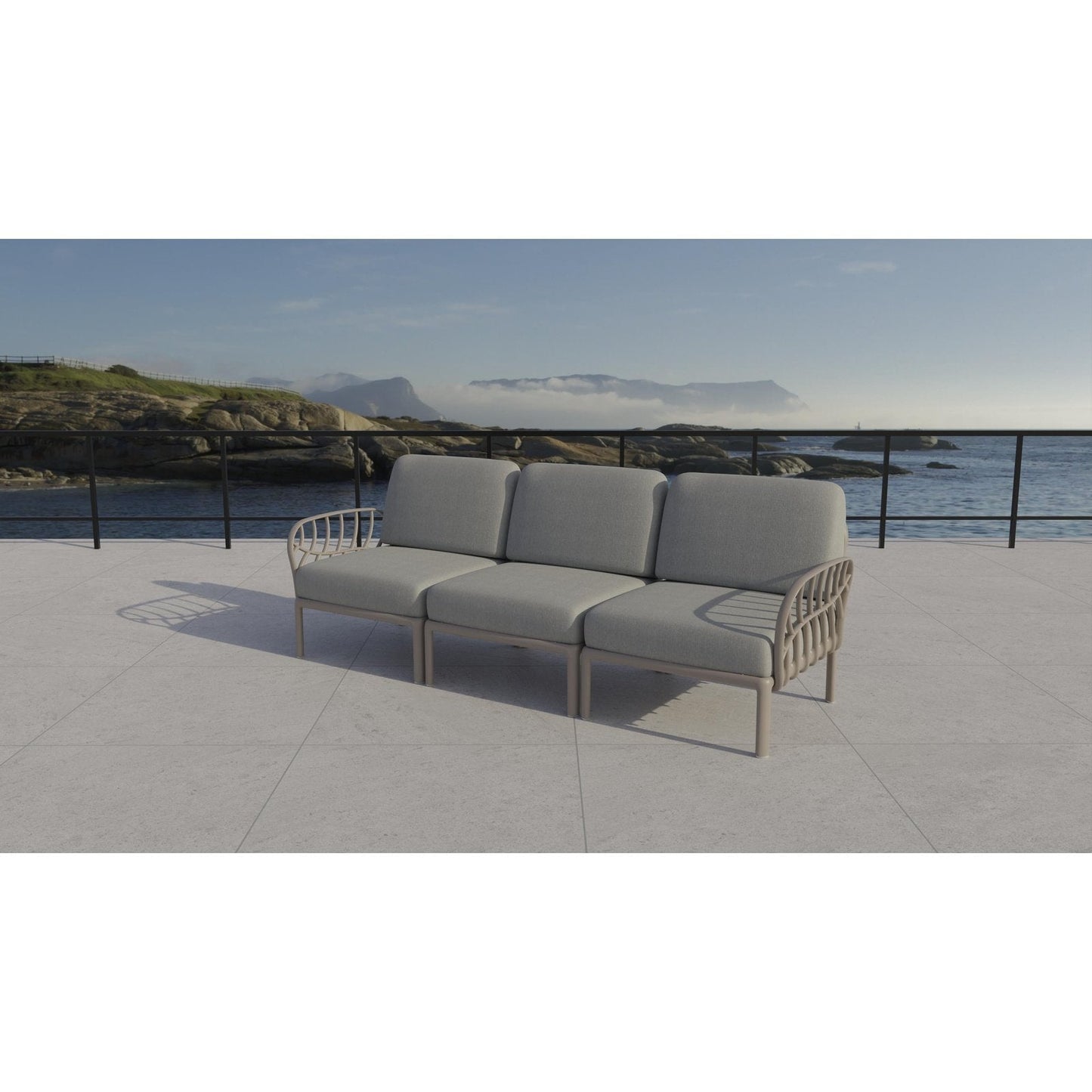 Strata Furniture Dahlia Patio Sofa Grey  - ODASGG