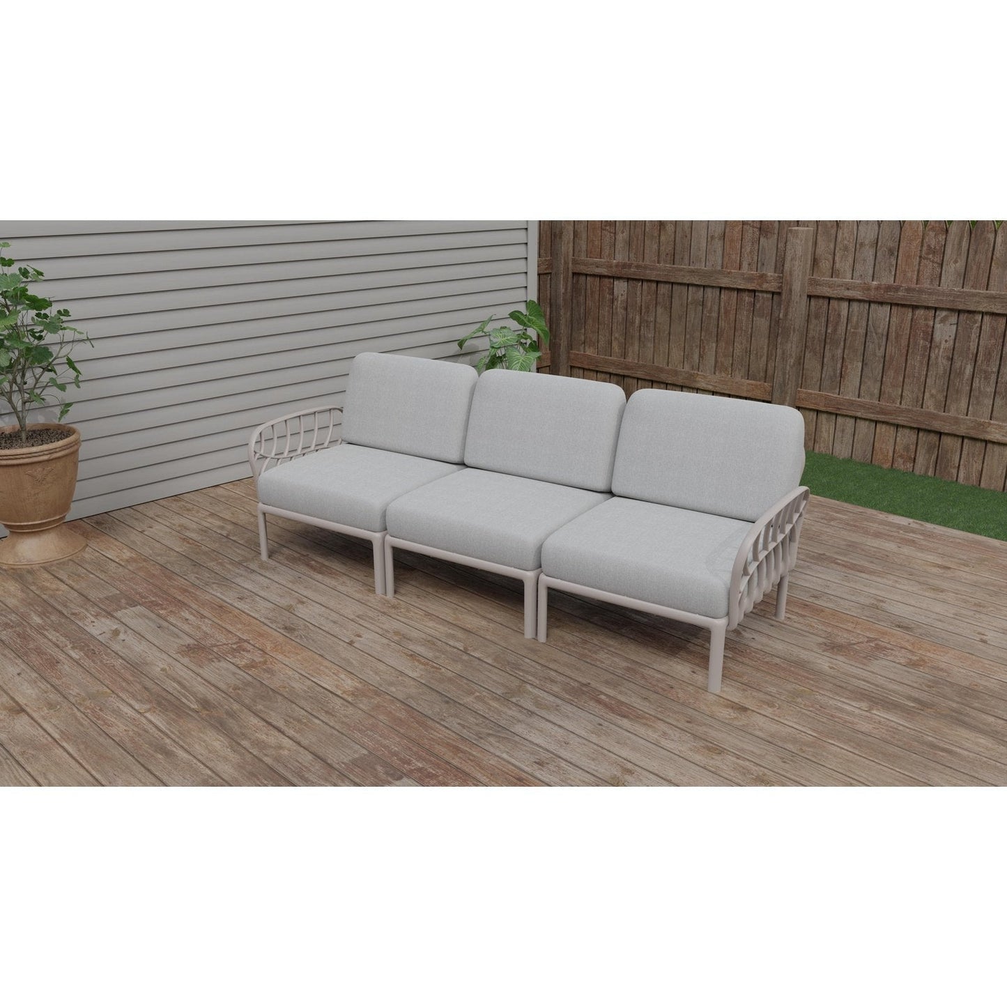Strata Furniture Dahlia Patio Sofa Grey  - ODASGG