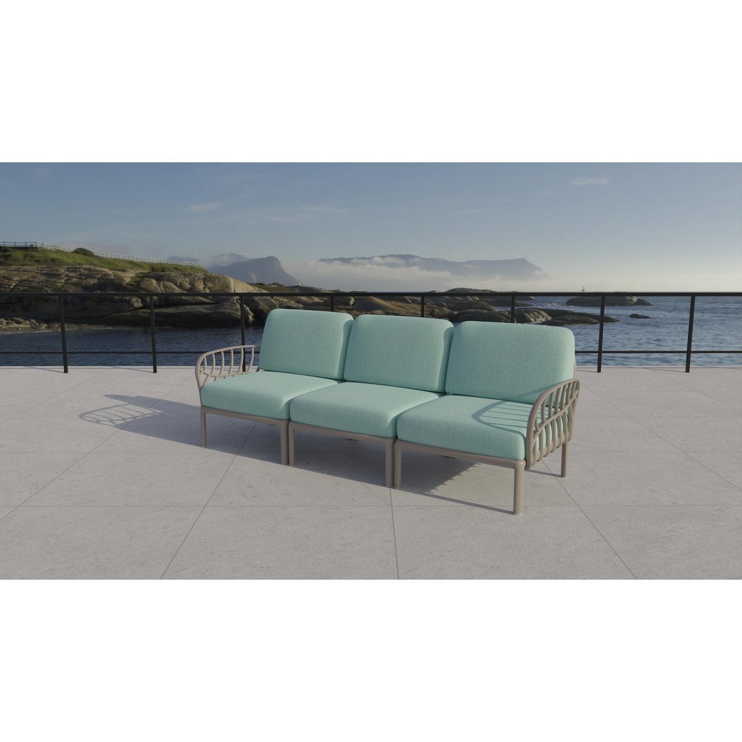 Strata Furniture Dahlia Patio Sofa Grey  - ODASGM