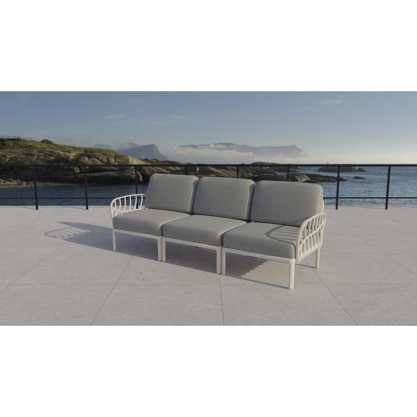 Strata Furniture Dahlia Patio Sofa White  - ODASWG
