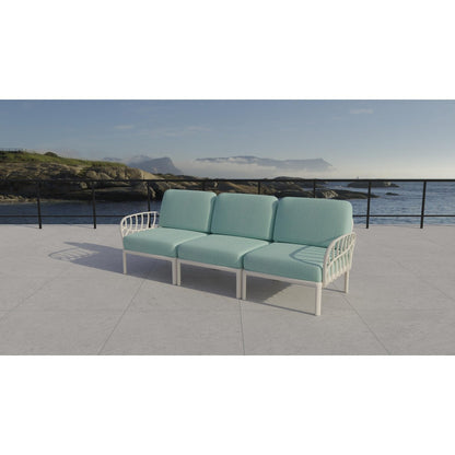 Strata Furniture Dahlia Patio Sofa White -  ODASWM