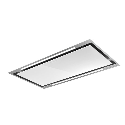 Faber Stratus Isola White Glass Ceiling Mount Island Range Hood with Size Options - STRTIS36WHNB