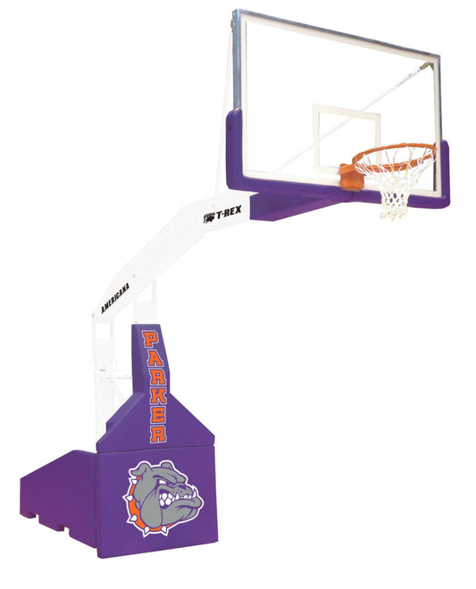 Bison T-Rex Americana Manual Portable Basketball Hoop - 72 Inch Glass - BA898AGMBS