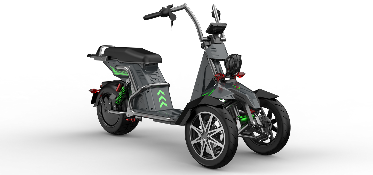 4000w Three Wheeled Motorcyle  E-Trike 50Ah Li-Battery SoverSky T100