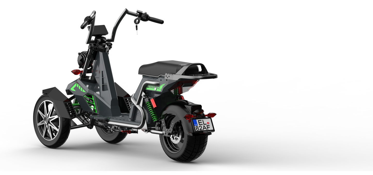 4000w Three Wheeled Motorcyle  E-Trike 50Ah Li-Battery SoverSky T100