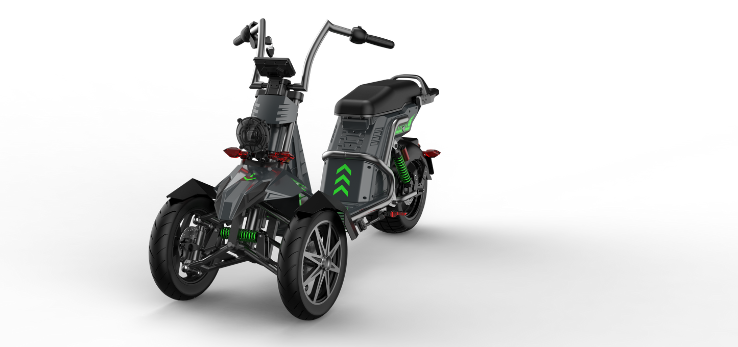 4000w Three Wheeled Motorcyle  E-Trike 50Ah Li-Battery SoverSky T100