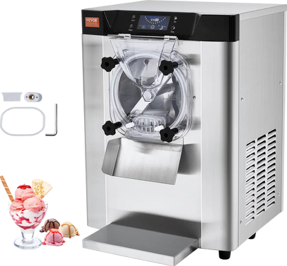 Richell Vevor Ice Cream Machine 3.2 Gal per Hour 1713W Countertop Stainless Steel Single Flavor with LED Panel New - TMSYBQLJDKWA4CU69V1