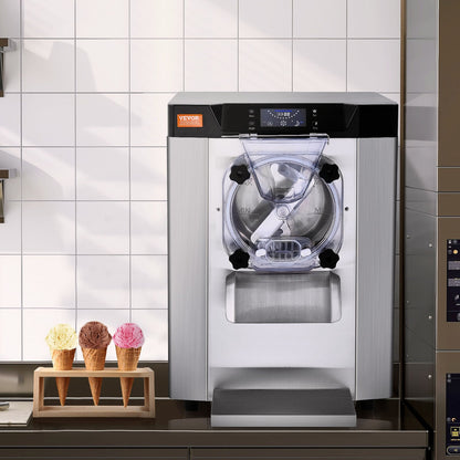 Richell Vevor Ice Cream Machine 3.2 Gal per Hour 1713W Countertop Stainless Steel Single Flavor with LED Panel New - TMSYBQLJDKWA4CU69V1