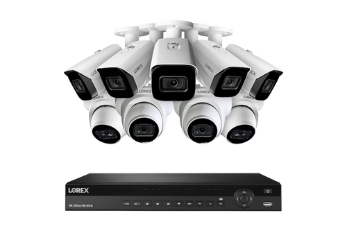 Lorex 4K 4TB Wired NVR System with Five Nocturnal 3 Bullet Cameras and Four Nocturnal 3 Turret Cameras - TN88464-NB5ND4
