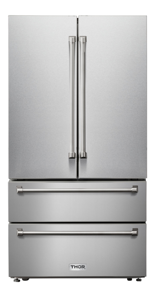 Thor Kitchen 36 Inch Professional French Door Refrigerator with Freezer Drawers - TRF3602