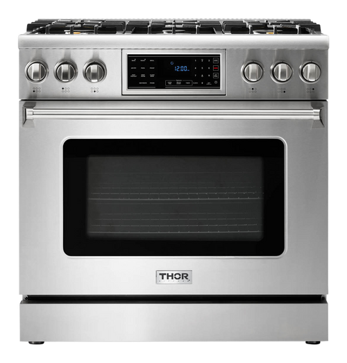 Thor Kitchen 36-Inch Tilt Panel Professional Liquid Propane Range - TRG3601LP