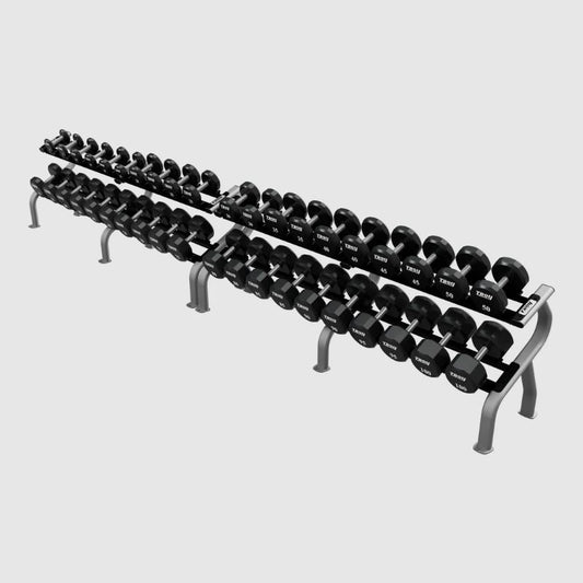 TROY COMMPAC-TSDU100 Urethane Dumbbell Set with Racks