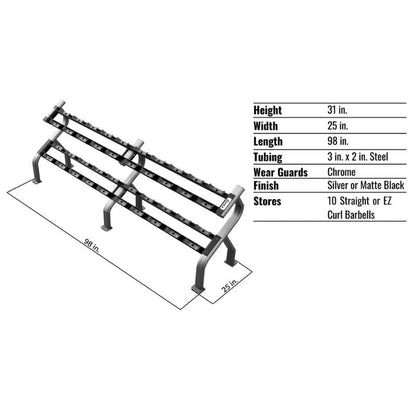 TROY DR-10 10-Pair Dumbbell Saddle Rack