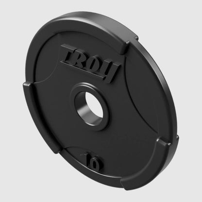 TROY Rubber Encased Olympic Grip Plate 255lb Set
