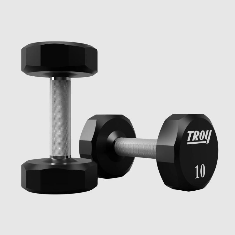 TROY COMMPAC-TSDU100 Urethane Dumbbell Set with Racks