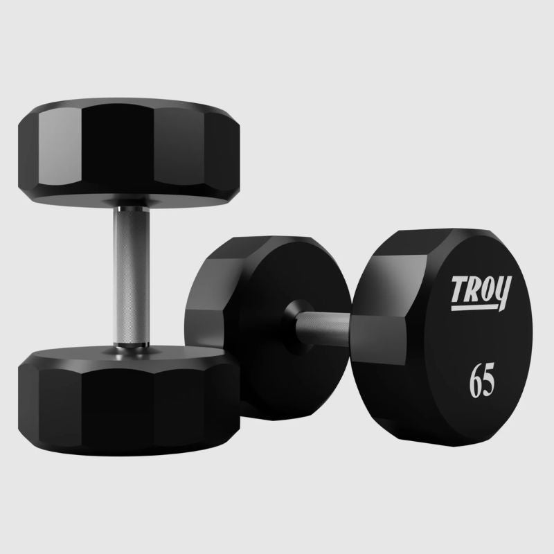 TROY COMMPAC-TSDU100 Urethane Dumbbell Set with Racks