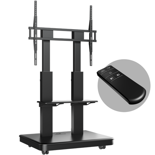 Motorized mobile stand for TVs or interactive panels 50"–120", max 275.6 lbs, black TS2811E