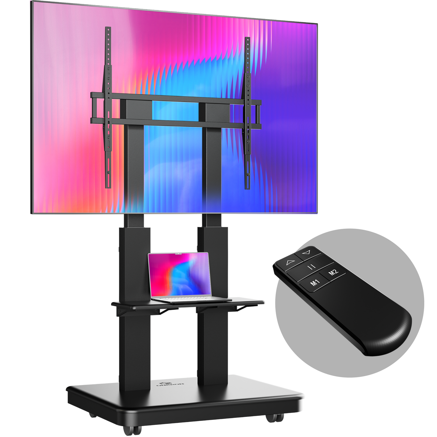 Motorized mobile stand for TVs or interactive panels 50"–120", max 275.6 lbs, black TS2811E