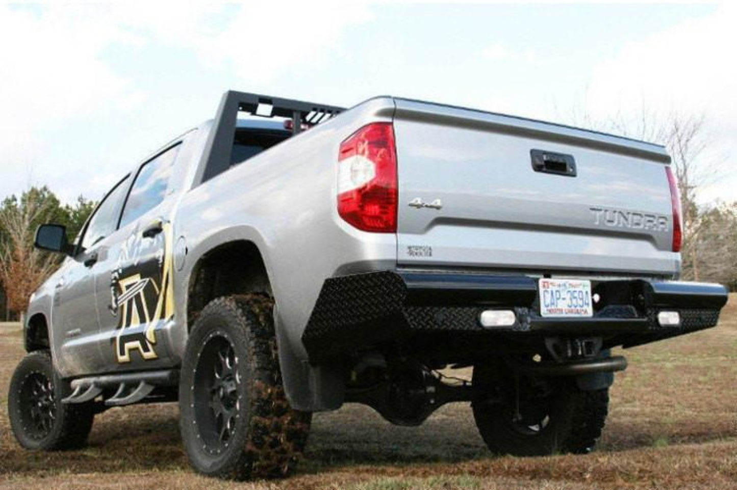 Fab Fours TT07-T1550-1 Toyota Tundra 2007-2013 Black Steel Rear Bumper
