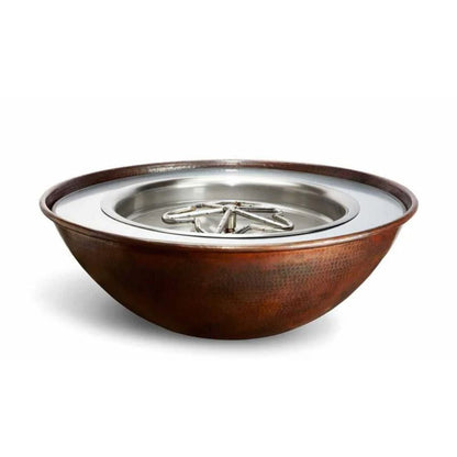 Tempe Round Copper Gas Fire Bowl - TEMP31-MLFPK