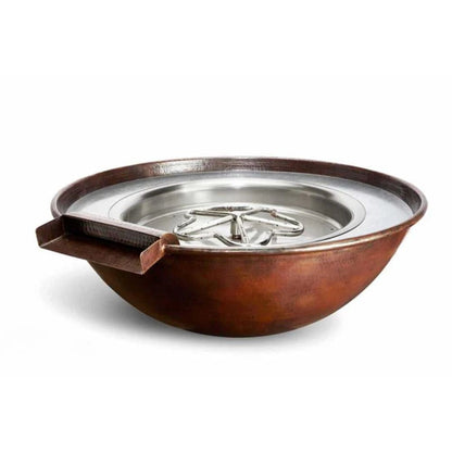 Tempe Round Copper Gas Fire and Water Bowl - TEMP31W-MLFPK-NG