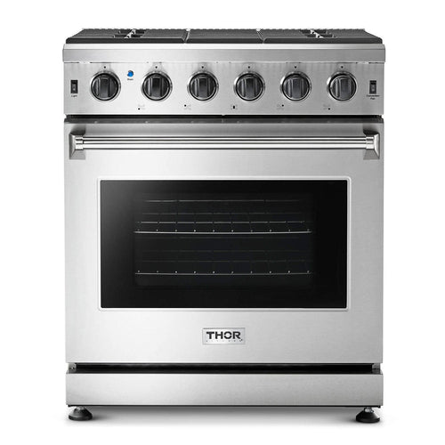 Thor Kitchen 30 in. 4.55 cu. ft. Professional Propane Gas Range in Stainless Steel - LRG3001ULP