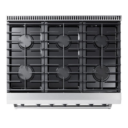 Thor Kitchen Appliance Package 36 in. Gas Range, 36 in. Range Hood, AP-LRG3601U