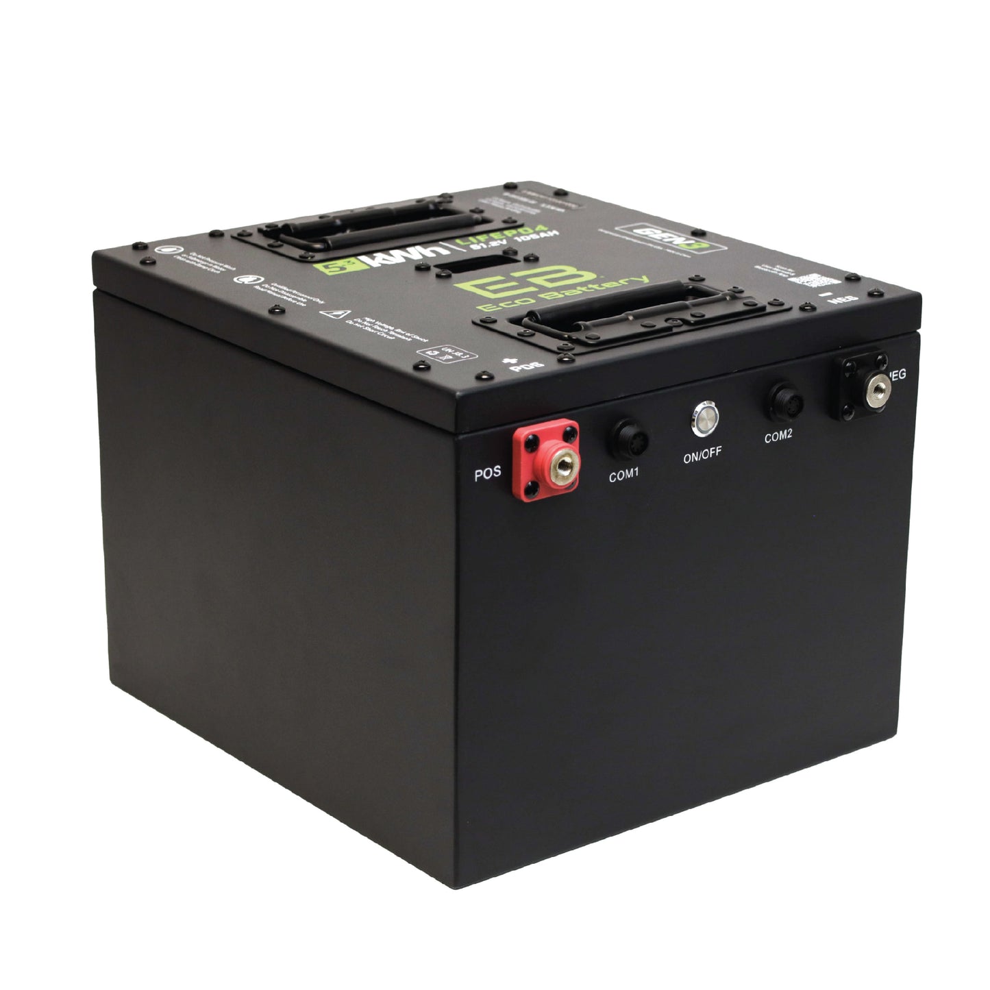 Eco Battery 51V 105Ah Thru-Hole LiFePO4 Battery / Heated - A-051105-01-H