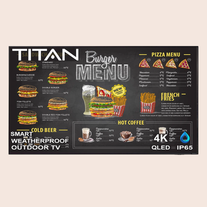 Titan outdoor commercial waterproof Smart TV Full Sun Series QLED 4K by Samsung