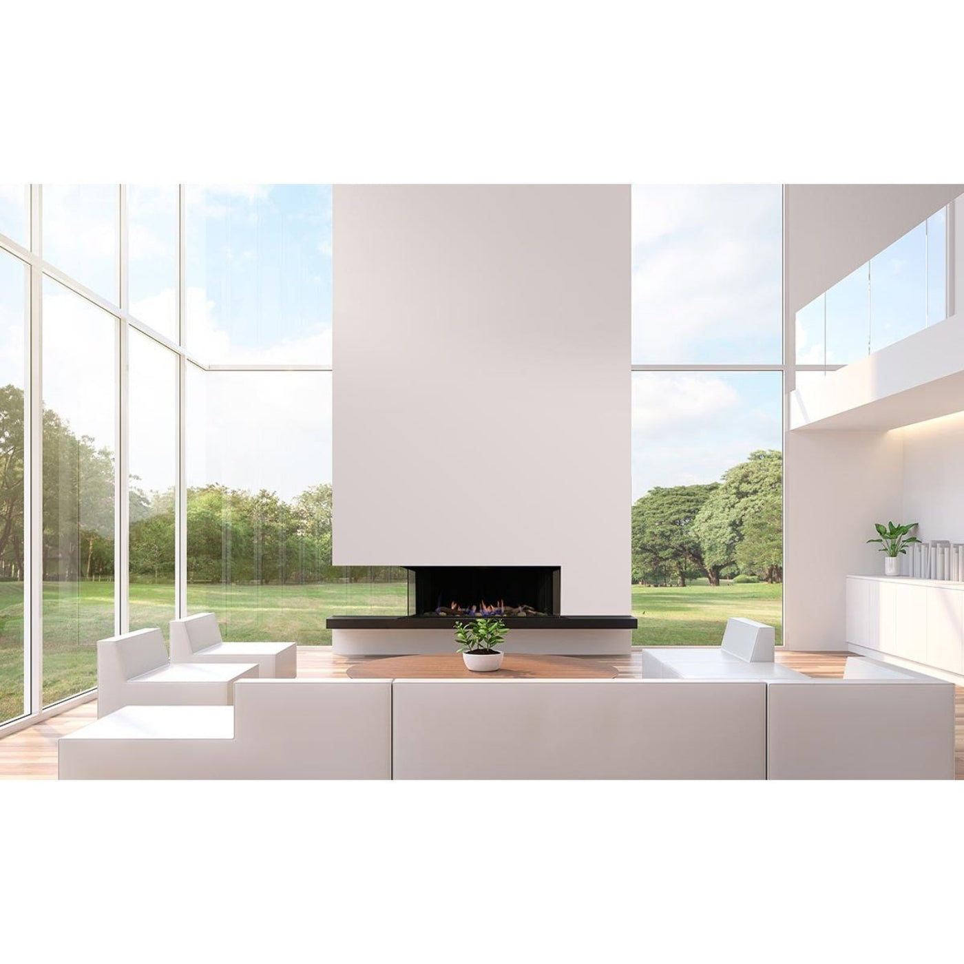 Sierra Flame  Sided Liquid Propane Gas Fireplace - TOSCANA-38-LP