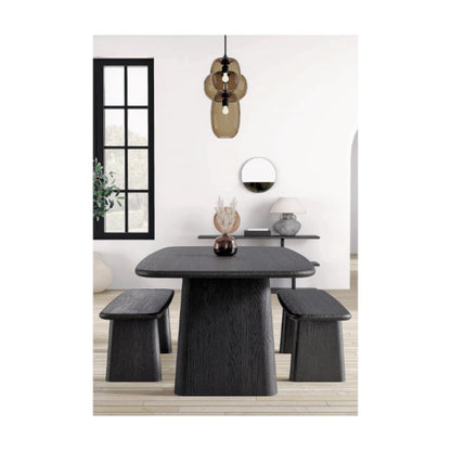 Union Home Laurel Dining Bench - Charcoal  - DIN00152
