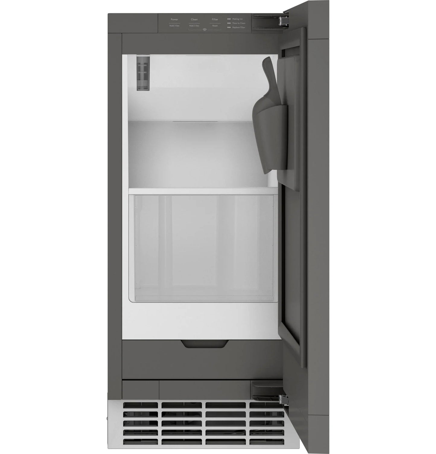 GE Appliances Ice Maker 15-Inch Panel-Ready - Nugget Ice Panel Ready - UNC15NPWII
