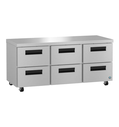 Hoshizaki UR72B-D6 | 72" Wide 6 Drawer Undercounter Refrigerator - UR72B-D6