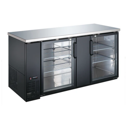 Adcraft USBB-6928G U-Star 28" Deep Glass Door Back Bar Cooler 69" Wide - ACUSBB6928G