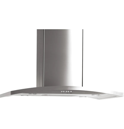 GE Appliances 36" Island-Mount Chimney Hood Stainless Steel - UVI7361SWSS
