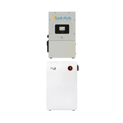 Sol-Ark 15kW Hybrid Inverter + Midnite Power MNPowerflo16 ESS | 16.1 kWh Lithium Wall Mount Battery + 15kW Hybrid Inverter Bundle | Outdoor Rated Whole Home Backup