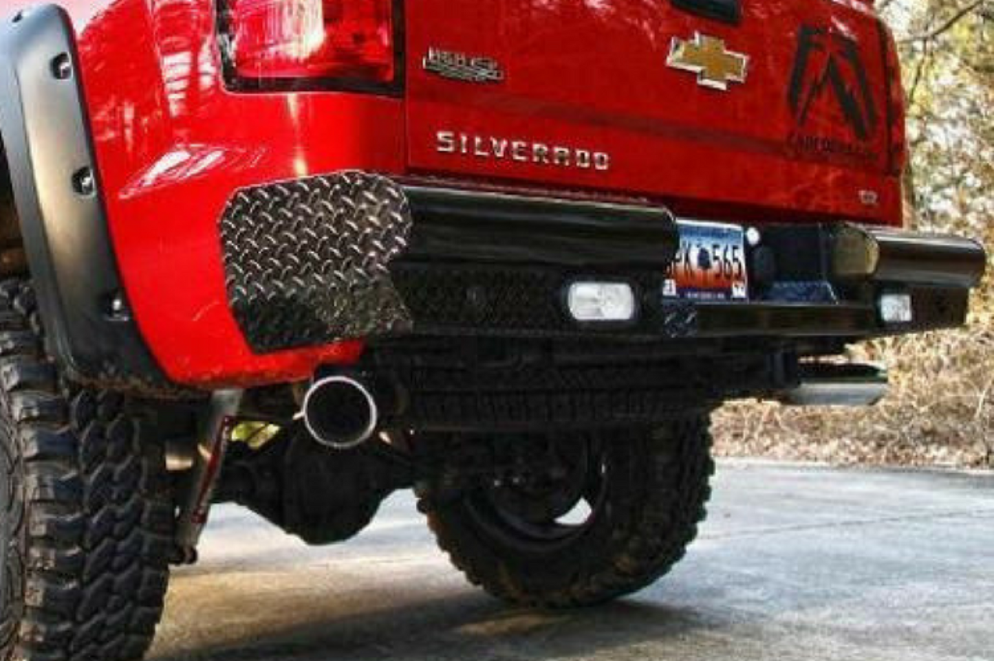 Fab Fours CS14-T3150-1 Chevy Silverado 1500 2014-2018 Black Steel Rear Bumper