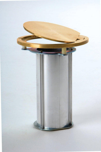 Bison Floating Indoor Floor Sleeve with Hinged Brass Cover Plate - VB23