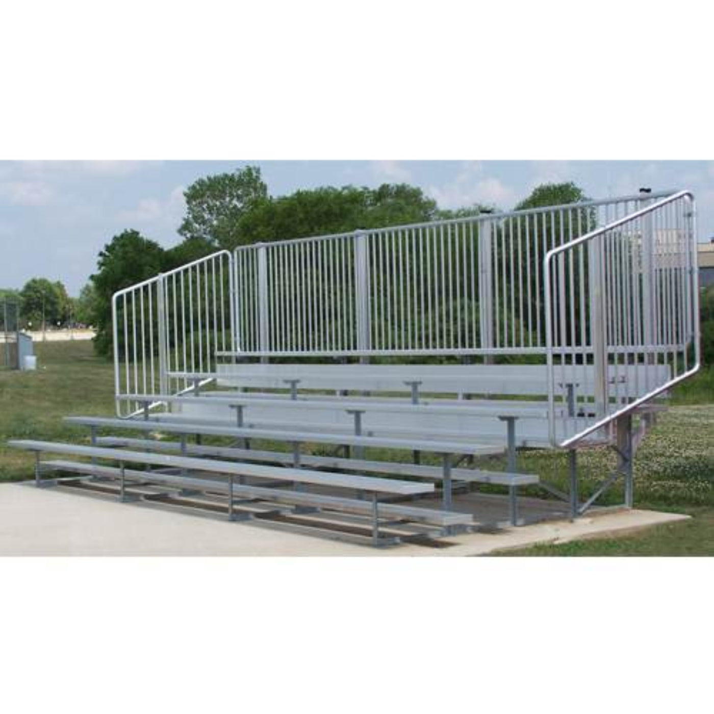Bleacher  VIP Series Bleachers with Vertical Picket Railing - 1196542