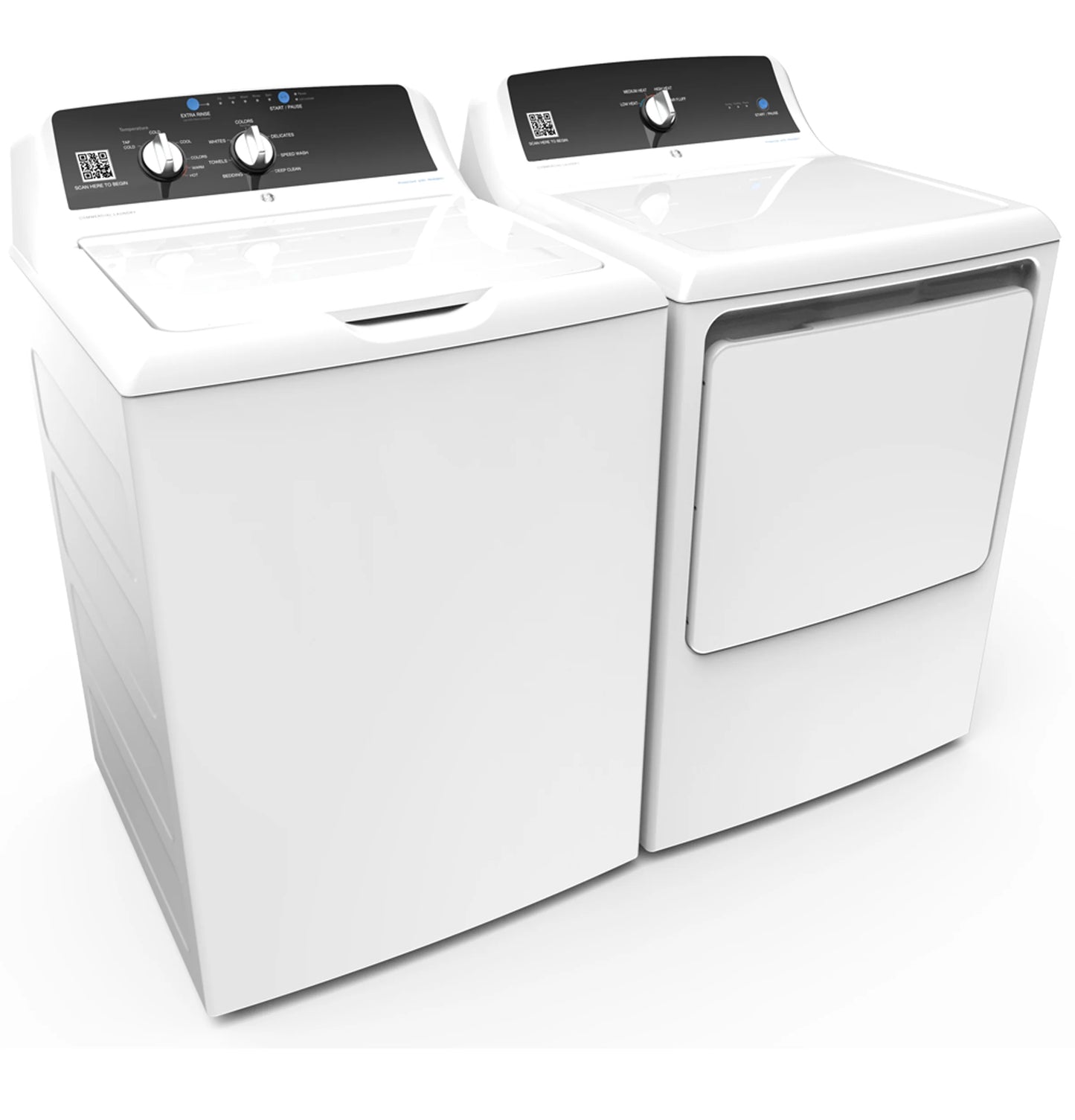 GE Appliances  7.4 cu. ft. Capacity aluminized alloy drum Commercial Electric Dryer with Sensor Dry, Built-In App Payment System SITE WIFI REQUIRED White - VTD52EASRWB