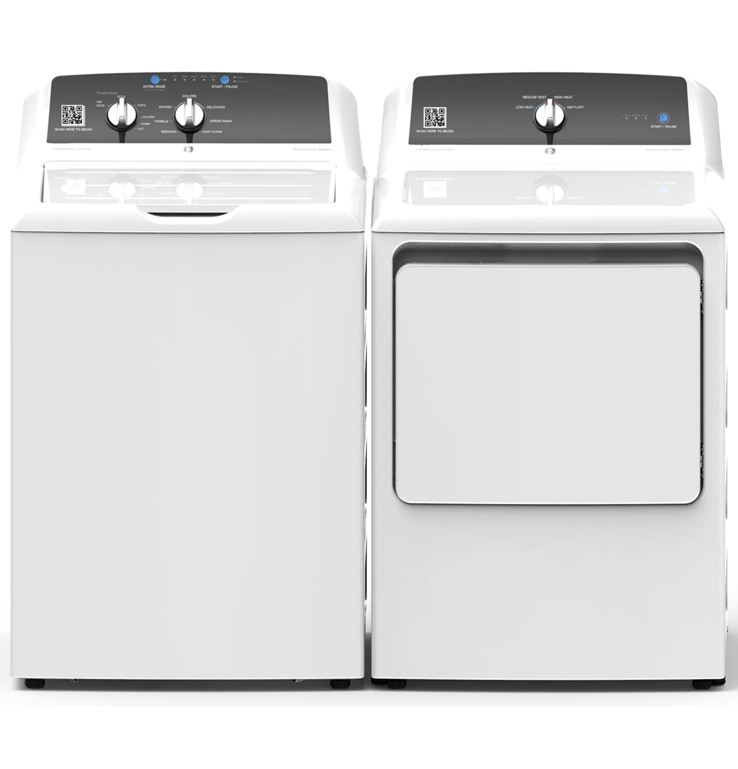 GE Appliances  7.4 cu. ft. Capacity aluminized alloy drum Commercial Electric Dryer with Sensor Dry, Built-In App Payment System SITE WIFI REQUIRED White - VTD52EASRWB